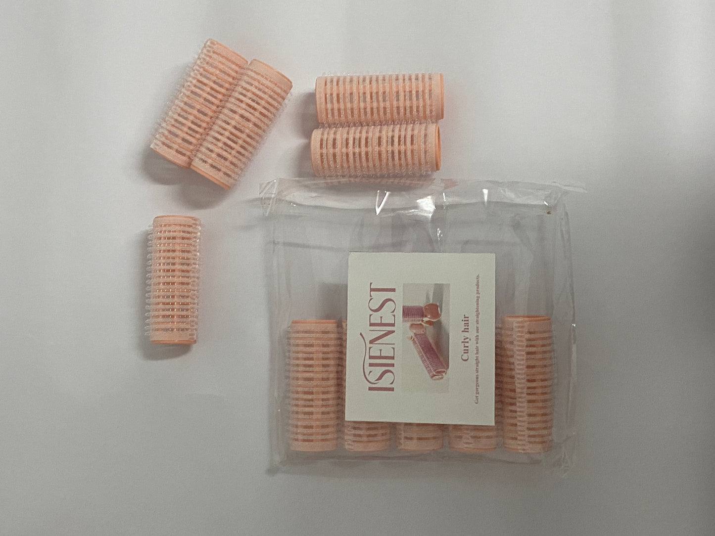 ISIENEST 10Pcs Self Grip Small Hair Curlers Rollers, Plastic Hair Curlers Heatless Salon Dressing Curlers DIY Curly Hair Accessories for Women Girls Short Medium Hair (0.8 x 2.4 Inch)