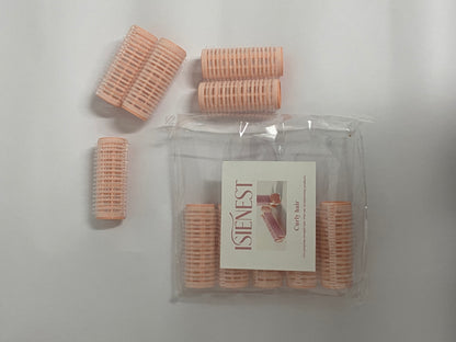 ISIENEST 10Pcs Self Grip Small Hair Curlers Rollers, Plastic Hair Curlers Heatless Salon Dressing Curlers DIY Curly Hair Accessories for Women Girls Short Medium Hair (0.8 x 2.4 Inch)