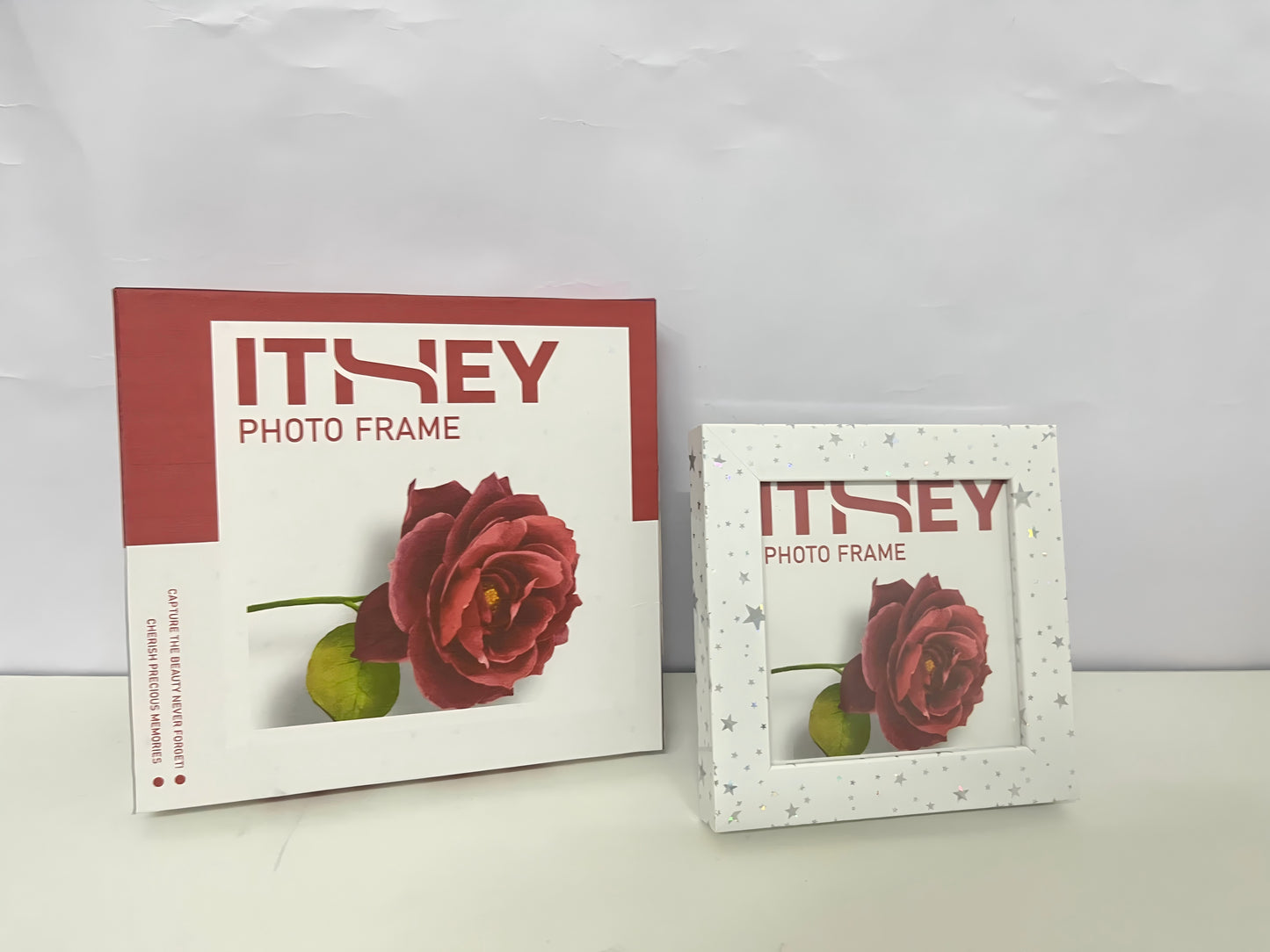 ITHEY Starry Sparkle Photo Frame Rose Theme Style Exquisite Texture A Dual-Purpose Item for Memory Storage & Space Decoration