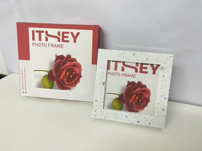 ITHEY Starry Sparkle Photo Frame Rose Theme Style Exquisite Texture A Dual-Purpose Item for Memory Storage & Space Decoration
