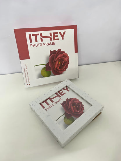 ITHEY Starry Sparkle Photo Frame Rose Theme Style Exquisite Texture A Dual-Purpose Item for Memory Storage & Space Decoration
