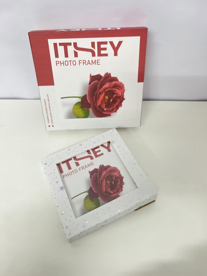 ITHEY Starry Sparkle Photo Frame Rose Theme Style Exquisite Texture A Dual-Purpose Item for Memory Storage & Space Decoration