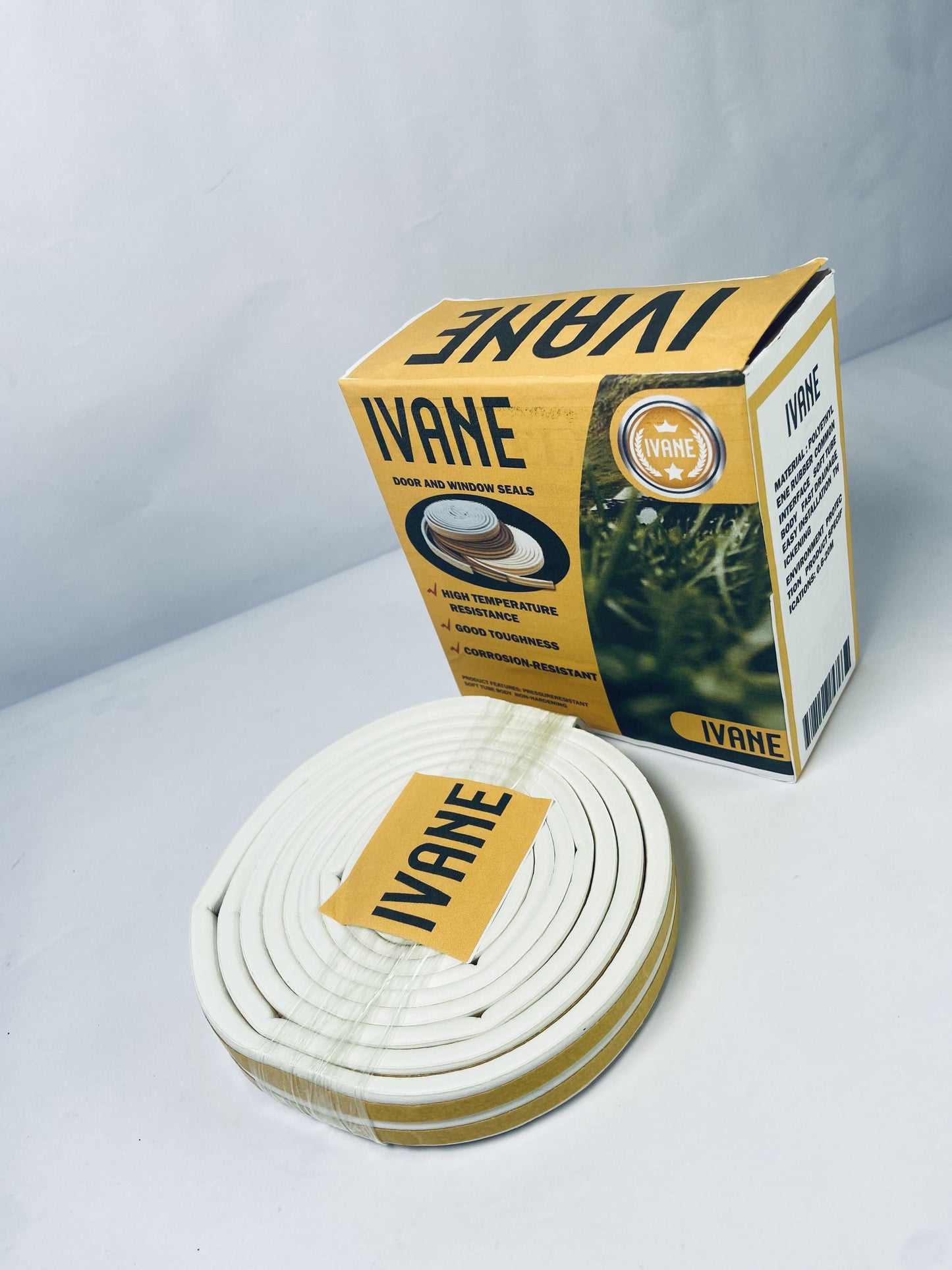 IVANE Window Blocker Noise Dust Insulation Draft Guard 33Feet/10m D-Section Draft Stopper,for Exterior & Interior Doors Weather Stripping Door Seal,Blocker Noise Cold Air Insulation