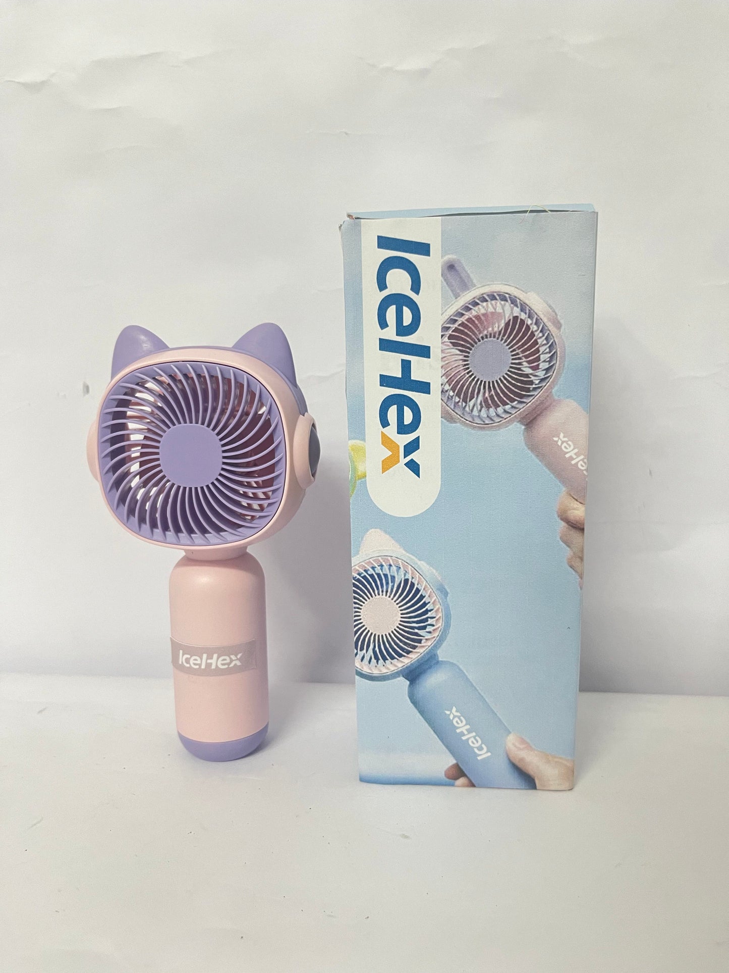 IceHex Handheld Lanyard Fan Portable, Mini USB Rechargeable, 3 Speed Strong Personal, 8-12 Hours Small Makeup for Girls Women Travel Beach