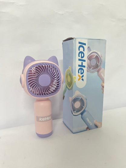 IceHex Handheld Lanyard Fan Portable, Mini USB Rechargeable, 3 Speed Strong Personal, 8-12 Hours Small Makeup for Girls Women Travel Beach