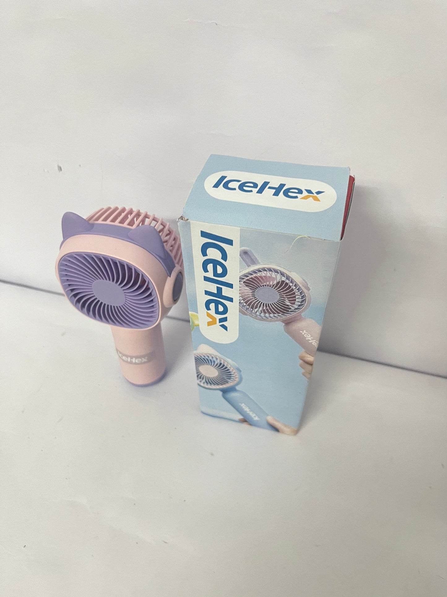 IceHex Handheld Lanyard Fan Portable, Mini USB Rechargeable, 3 Speed Strong Personal, 8-12 Hours Small Makeup for Girls Women Travel Beach