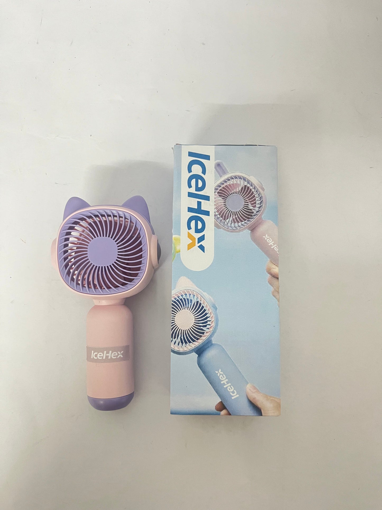 IceHex Handheld Lanyard Fan Portable, Mini USB Rechargeable, 3 Speed Strong Personal, 8-12 Hours Small Makeup for Girls Women Travel Beach