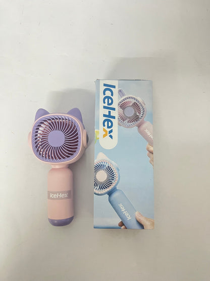 IceHex Handheld Lanyard Fan Portable, Mini USB Rechargeable, 3 Speed Strong Personal, 8-12 Hours Small Makeup for Girls Women Travel Beach