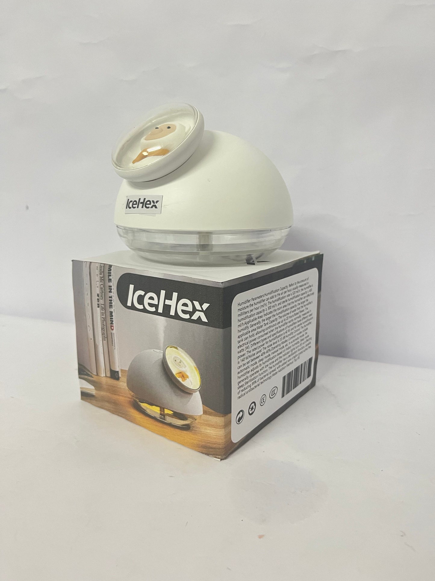 IceHex Ultrasonic Humidifiers for Bedroom and Office,Cold fog humidifier with sunset light, baby humidifier with night light,Portable Humidifier, two spray modes and ambient ligh