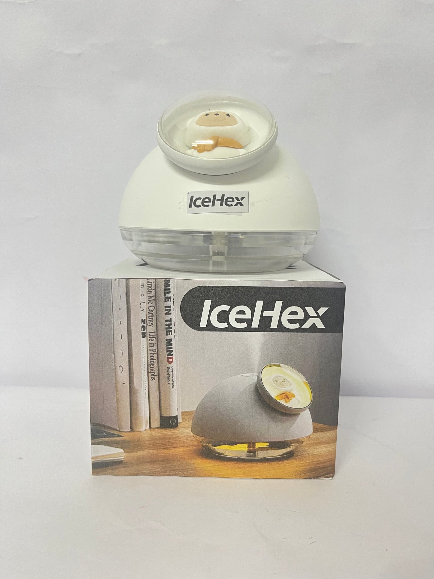 IceHex Ultrasonic Humidifiers for Bedroom and Office,Cold fog humidifier with sunset light, baby humidifier with night light,Portable Humidifier, two spray modes and ambient ligh
