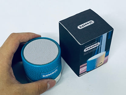 IceMoth Portable Mini Speaker, Super Bass Stereo Rechargeable Speaker with LED Lights
