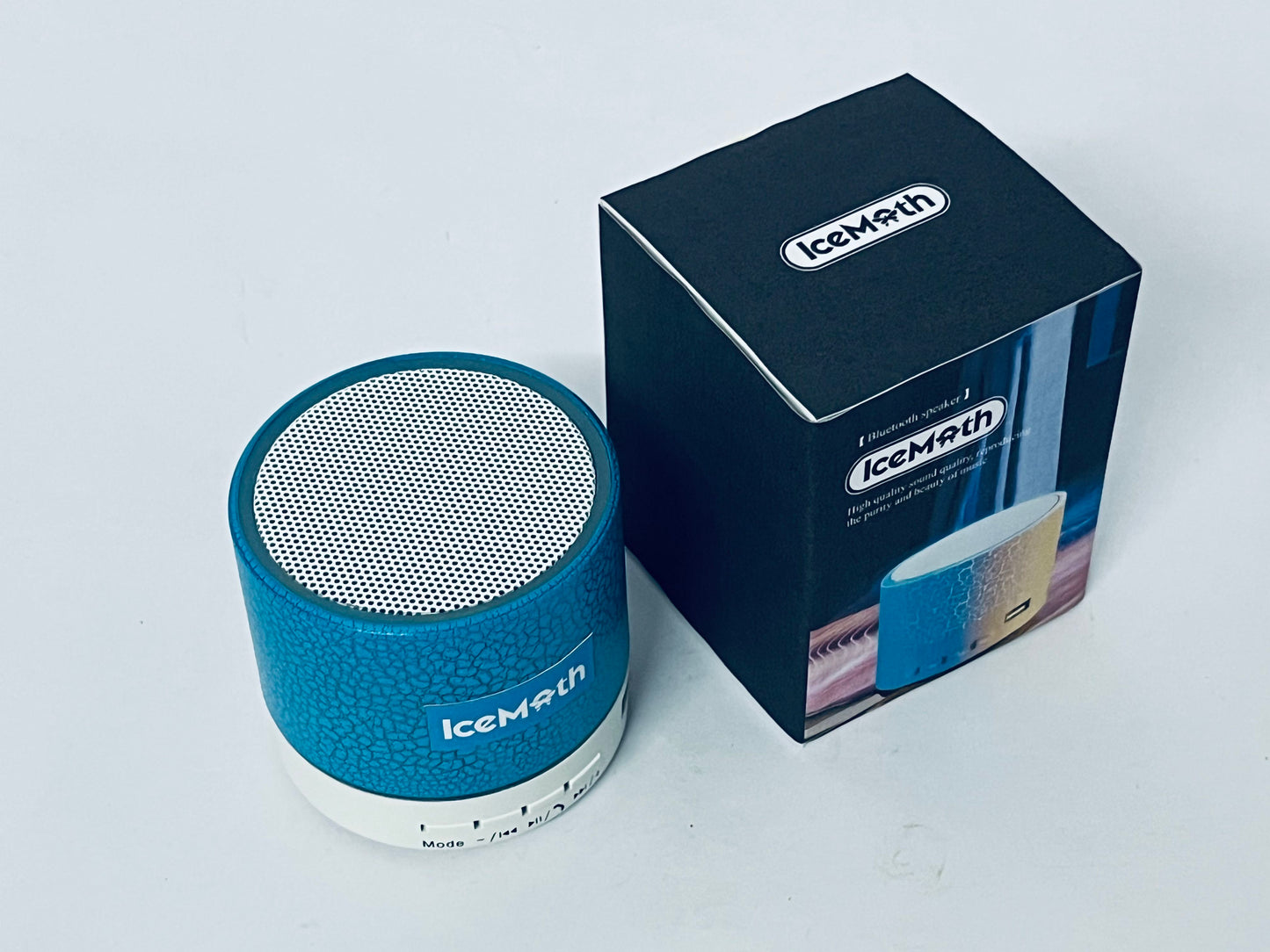 IceMoth Portable Mini Speaker, Super Bass Stereo Rechargeable Speaker with LED Lights