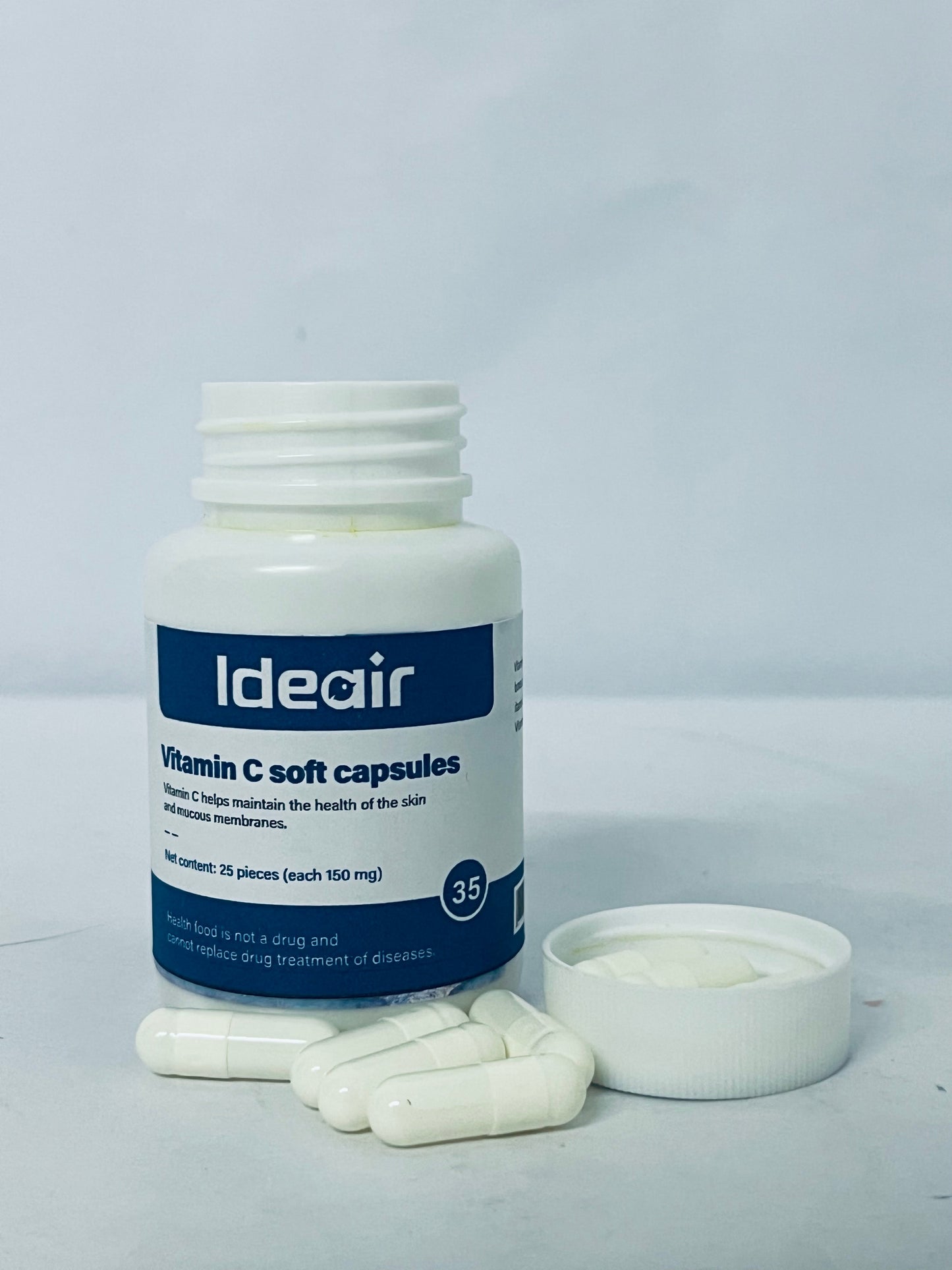 Ideair Vitamin C 1000mg Capsules - Extra Strength Vegan Vitamin C for Daily Antioxidant & Immune Support