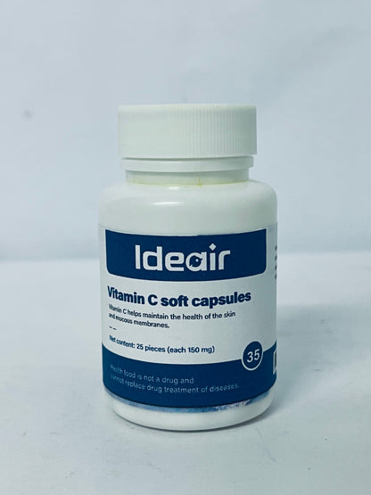 Ideair Vitamin C 1000mg Capsules - Extra Strength Vegan Vitamin C for Daily Antioxidant & Immune Support