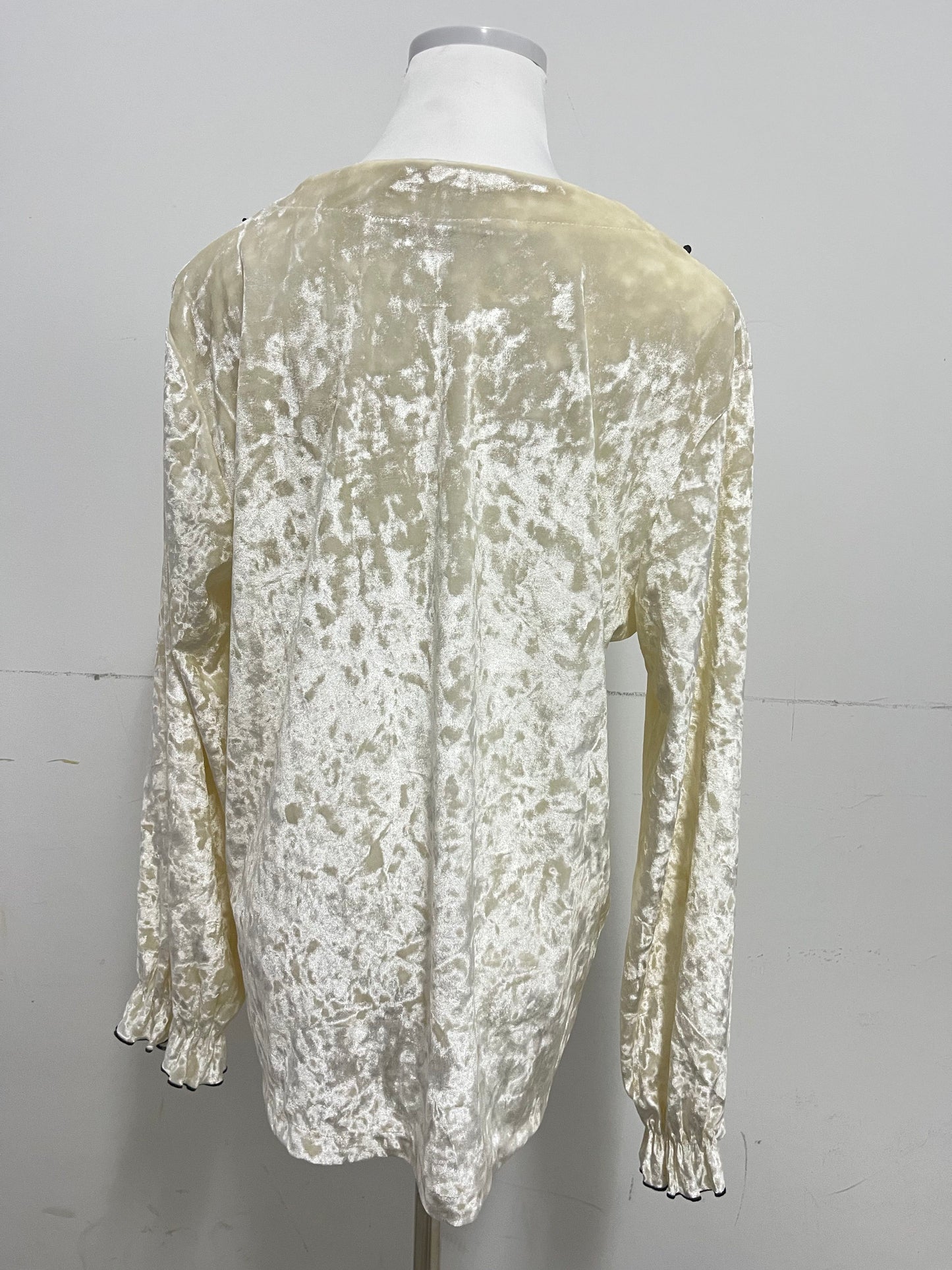 Ideangle Women Pajama Sets Patchwork Long Sleeve Fleece Warm Autumn Winter Temperament Home Wear Loose Pyjamas White