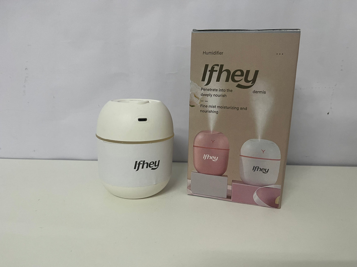 [Ifhey Humidifiers]-Mini Capsule Humidifier - Quiet Fine Mist USB Desktop Hydrator
