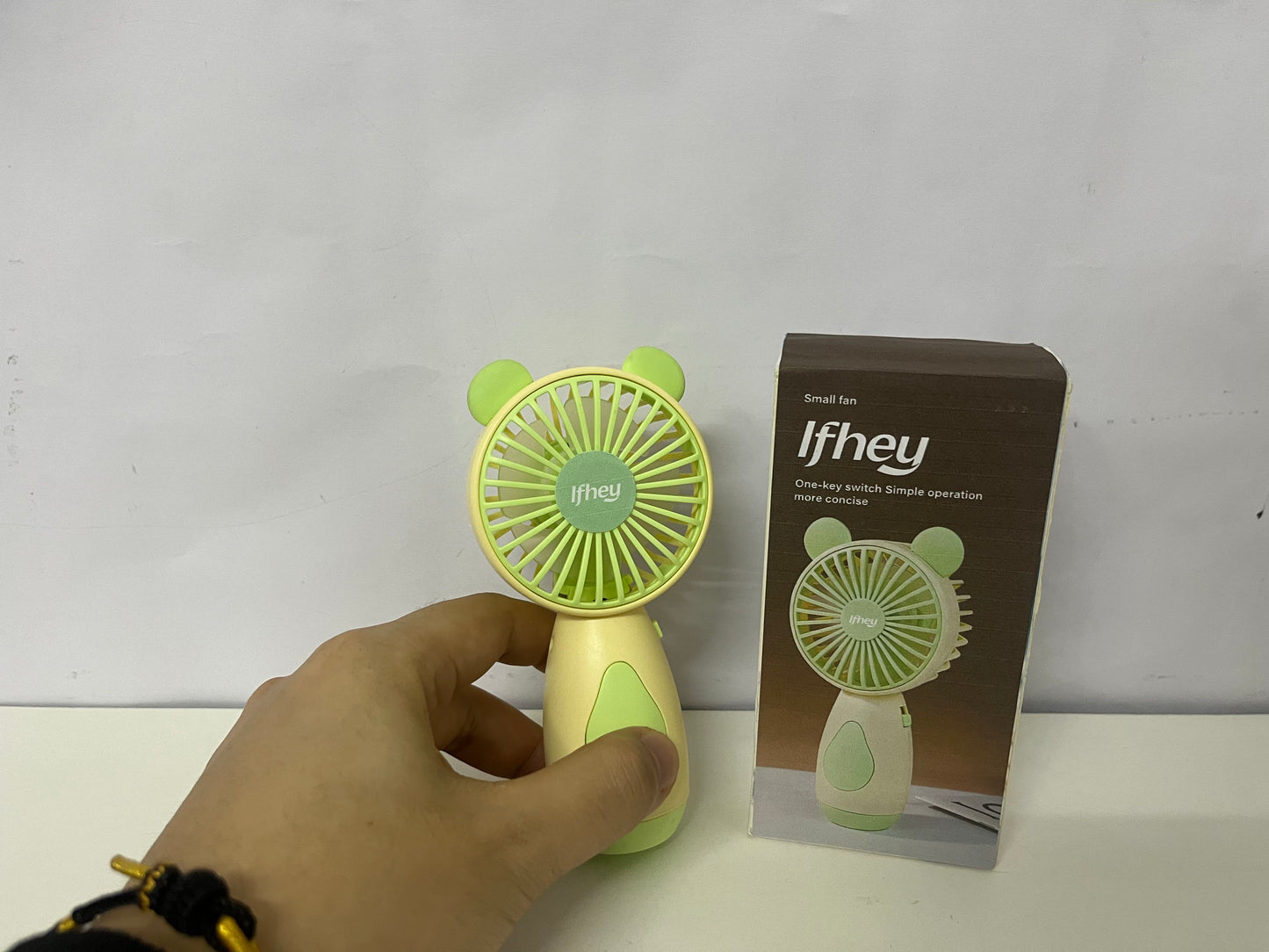 [Ifhey Electric fans]-Cute Bear Handheld Fan - 3-Speed Portable USB Rechargeable Fan