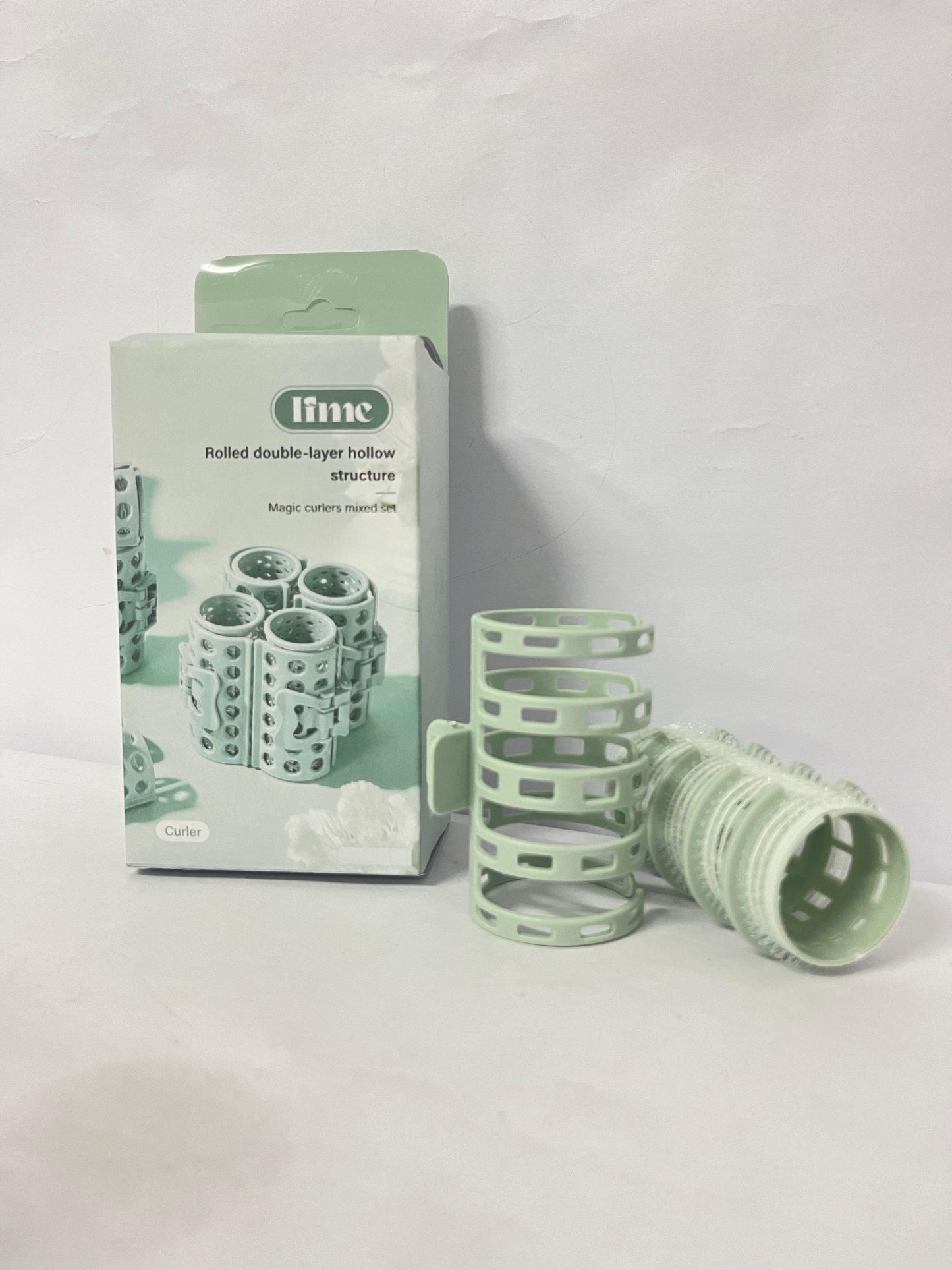 Ifme Rolled Double - layer Hollow Non - heated Hair Rollers, Easily Create Natural Curls without Hair Damage!