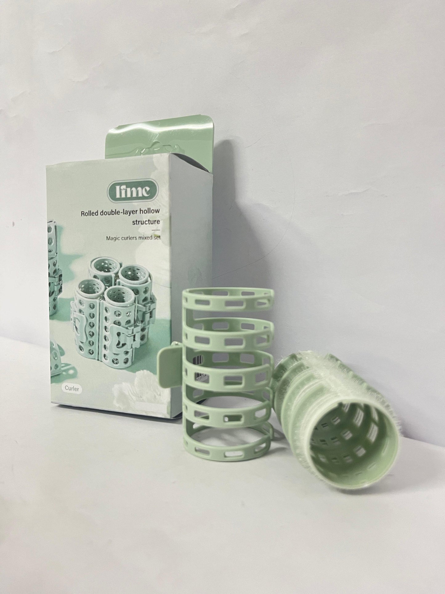 Ifme Rolled Double - layer Hollow Non - heated Hair Rollers, Easily Create Natural Curls without Hair Damage!