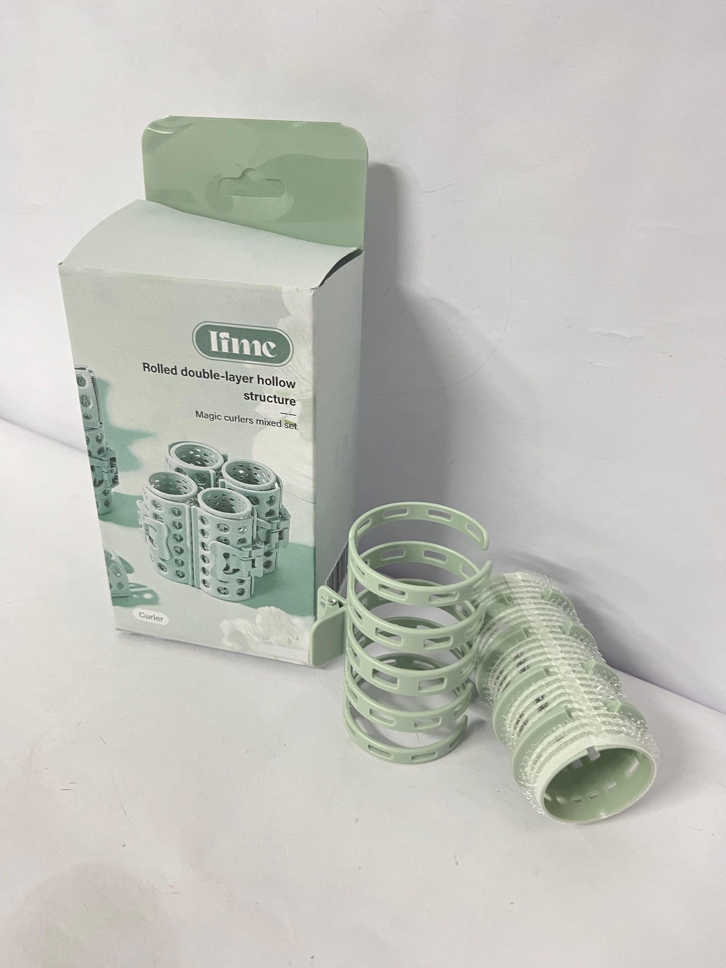 Ifme Rolled Double - layer Hollow Non - heated Hair Rollers, Easily Create Natural Curls without Hair Damage!