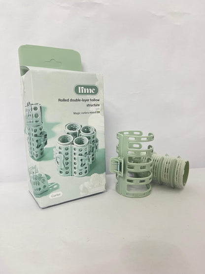 Ifme Rolled Double - layer Hollow Non - heated Hair Rollers, Easily Create Natural Curls without Hair Damage!