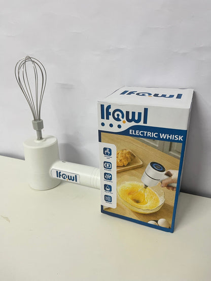 Ifowl Electric Whisk, Wireless Handheld Multi-speed Adjustable, Electric Mixer for Baking, Egg Beater & Cream Frother for Cake, Cookie, Home Kitchen