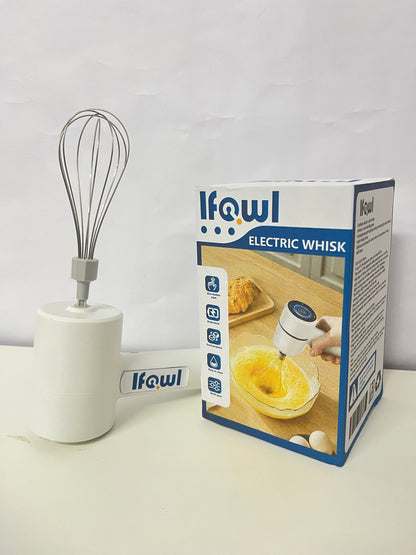 Ifowl Electric Whisk, Wireless Handheld Multi-speed Adjustable, Electric Mixer for Baking, Egg Beater & Cream Frother for Cake, Cookie, Home Kitchen