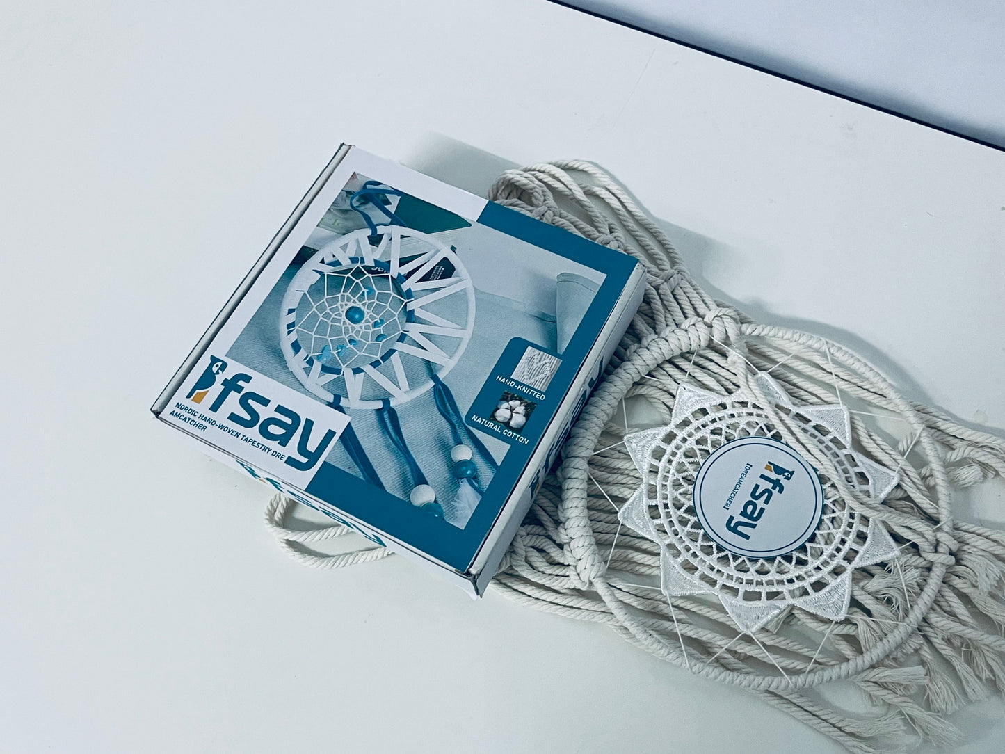 Ifsay Nordic Hand-Knitted Cotton Dreamcatcher