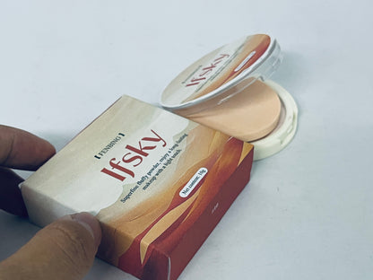 Ifsky Pressed face powder Medium Warm Velvet Focus Powder Foundation | Talc-Free, 12H Long-Lasting, Lightweight