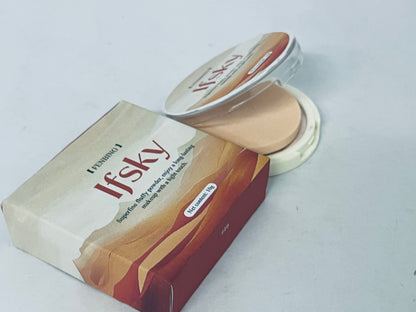 Ifsky Pressed face powder Medium Warm Velvet Focus Powder Foundation | Talc-Free, 12H Long-Lasting, Lightweight