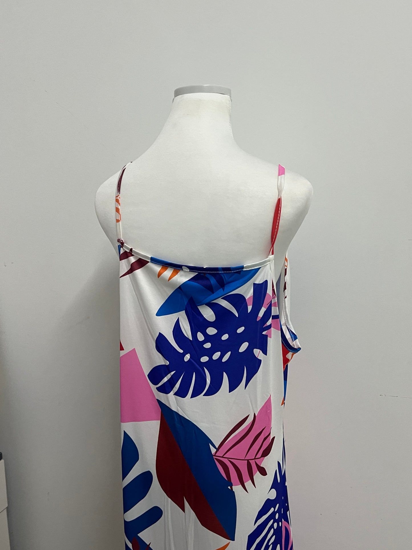 ifthe Dresses Tropical Plant Print Slip Dress - A Vibrant Fashion Choice for Summer Vacations and Daily Wear