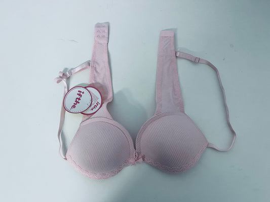 ifthe Pink Ribbed Lace-trimmed Bras - A Daily Underwear Choice for Comfort, Support, and Girlish Charm