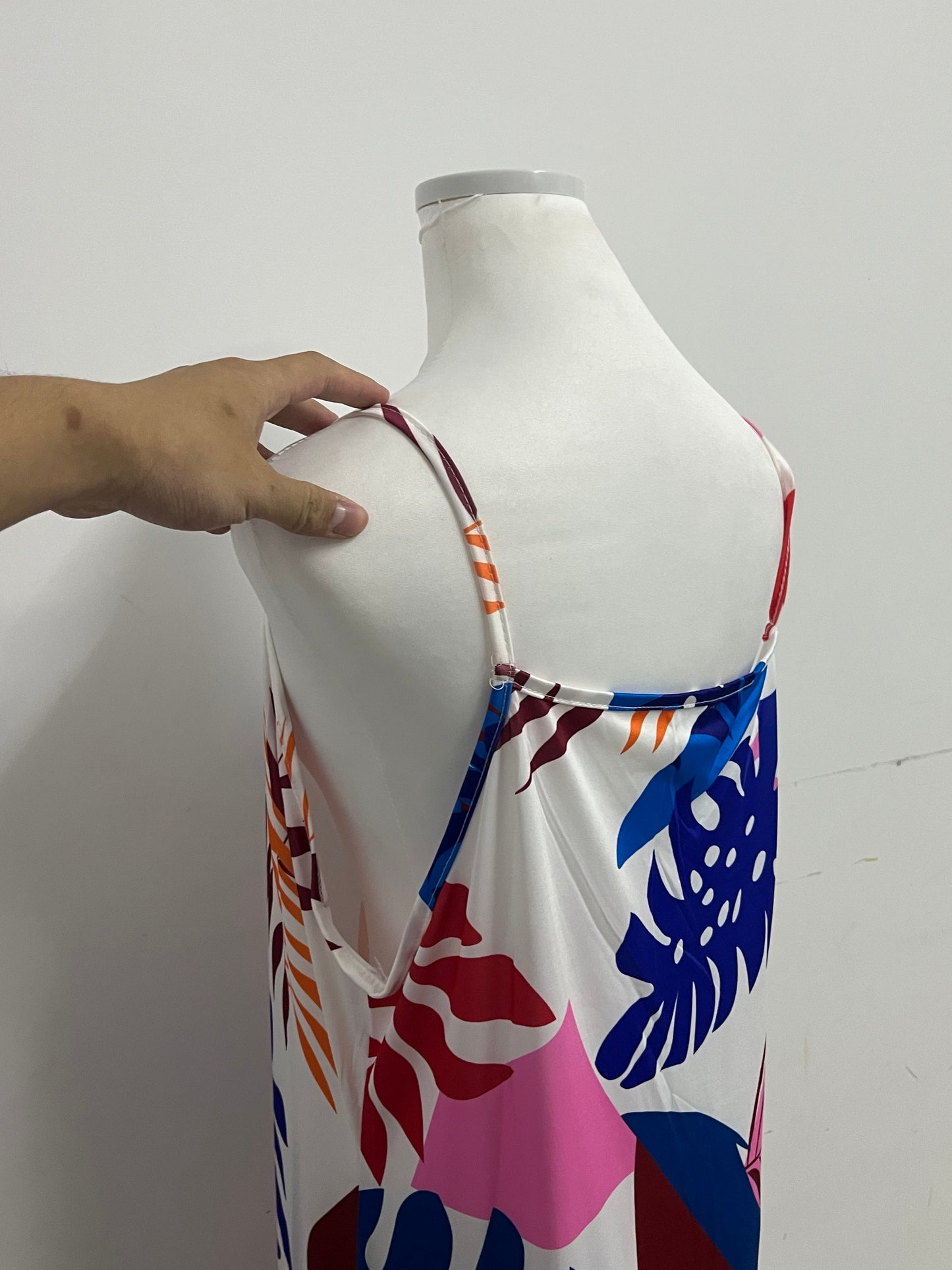 ifthe Dresses Tropical Plant Print Slip Dress - A Vibrant Fashion Choice for Summer Vacations and Daily Wear