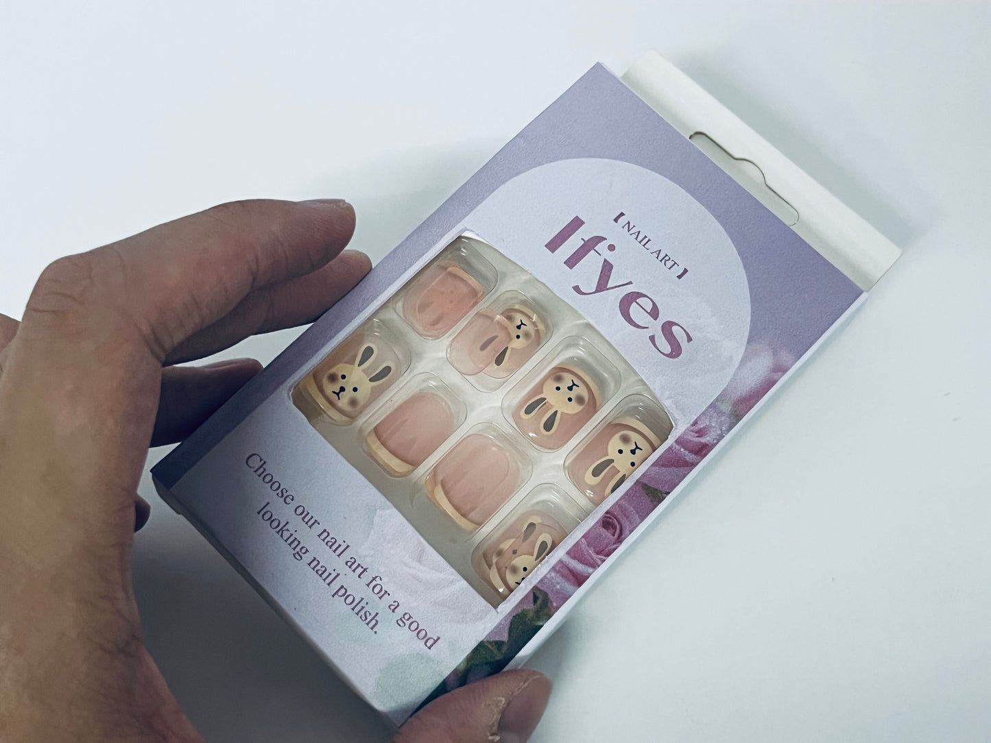 Ifyes Cute Rabbit Nail Art Stickers, Cartoon False Nails Set，Get Delicate & Cute Nails in Seconds with Adorable Rabbit Design