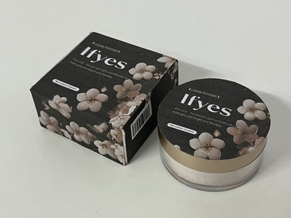 Ifyes Pink Translucent Loose Powder 10g, Lightweight Setting Powder for Brightening & Flawless Matte Finish