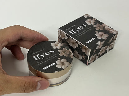 Ifyes Pink Translucent Loose Powder 10g, Lightweight Setting Powder for Brightening & Flawless Matte Finish