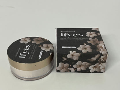 Ifyes Pink Translucent Loose Powder 10g, Lightweight Setting Powder for Brightening & Flawless Matte Finish