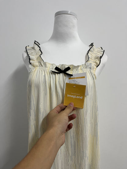 ImagLand Womens Ruffle Nightgown Cute Printed Sleeveless Sleep Dress Soft Lightweight Nightdress