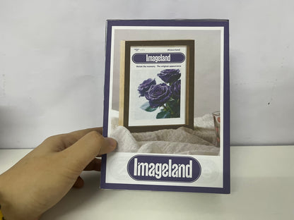 「Imageland Picture frames」——Wood-Grain Photo Frame - Minimalist Tabletop & Wall-Mountable Display Frame
