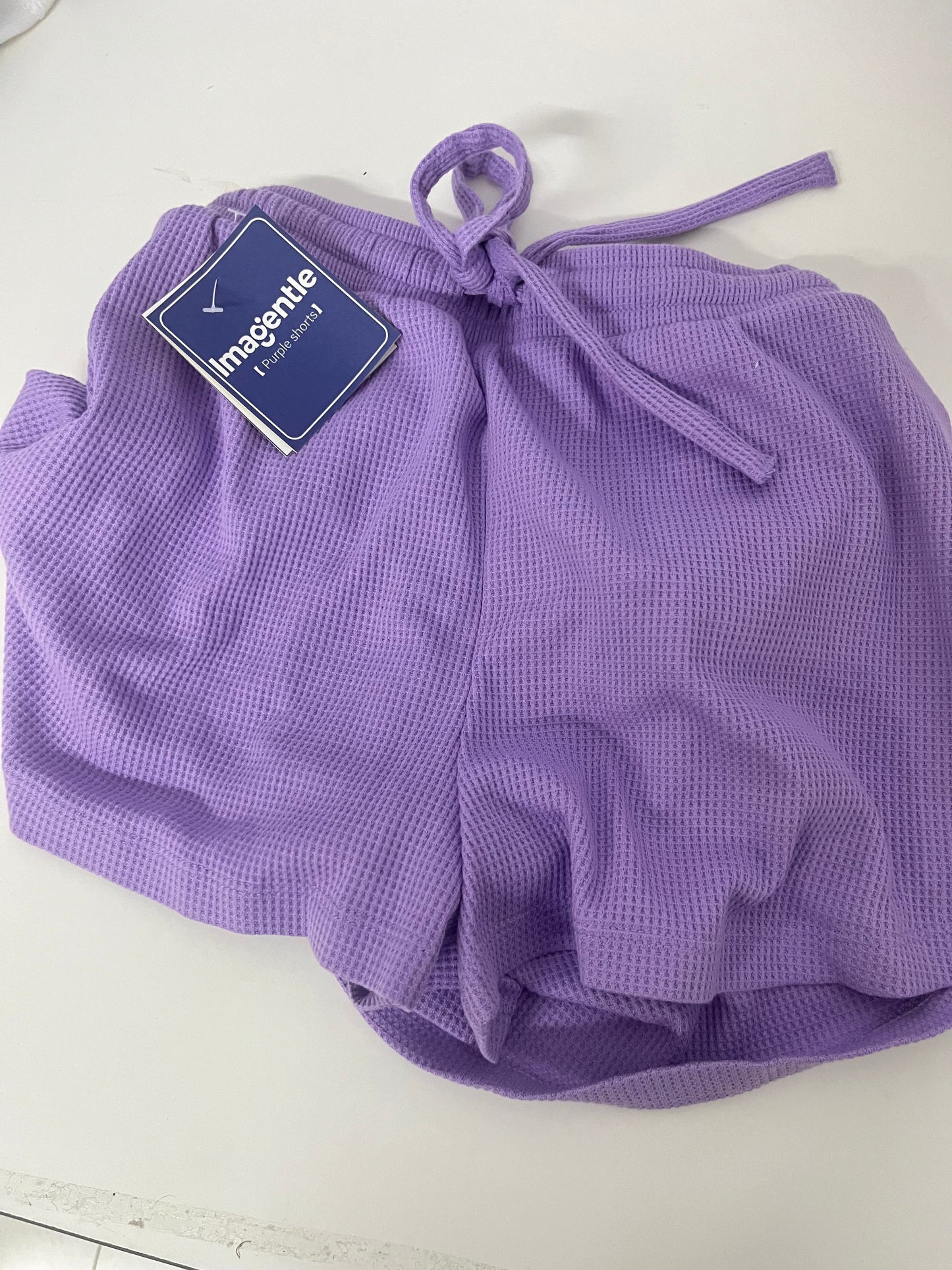 【Imagentle Purple Waffle Shorts】—— Soft, Breathable Comfort for Everyday Relaxation