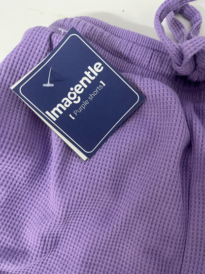 【Imagentle Purple Waffle Shorts】—— Soft, Breathable Comfort for Everyday Relaxation