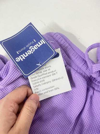 【Imagentle Purple Waffle Shorts】—— Soft, Breathable Comfort for Everyday Relaxation