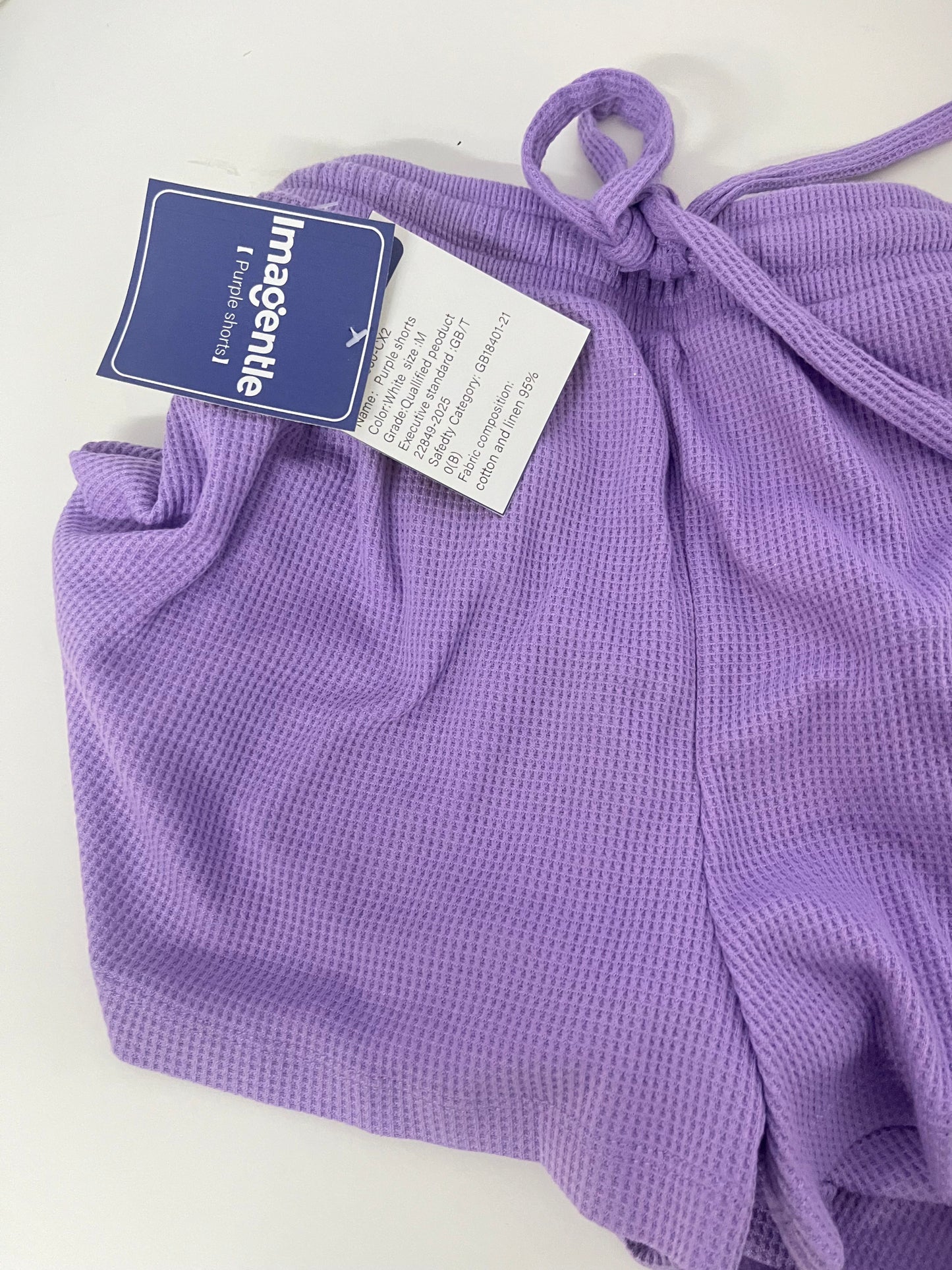 【Imagentle Purple Waffle Shorts】—— Soft, Breathable Comfort for Everyday Relaxation