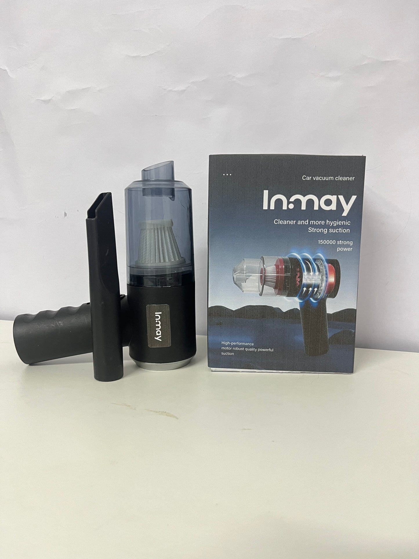 Inmay Car Vacuum Cleaner, Portable Handheld Vacuum with Strong Suction, Wireless & Lightweight, High-Efficiency Cleaning for Car Interior, Home Gaps, Pet Hair, Dust & Debris