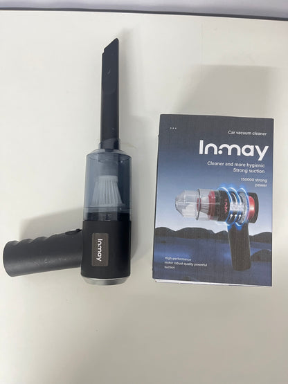 Inmay Car Vacuum Cleaner, Portable Handheld Vacuum with Strong Suction, Wireless & Lightweight, High-Efficiency Cleaning for Car Interior, Home Gaps, Pet Hair, Dust & Debris