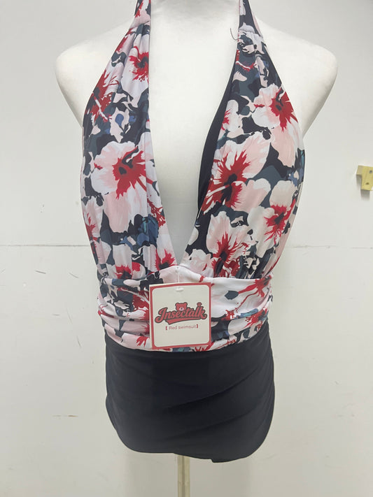 【Insectalk Floral Halter Swimsuit】—— Bold, Feminine & Ready for Summer