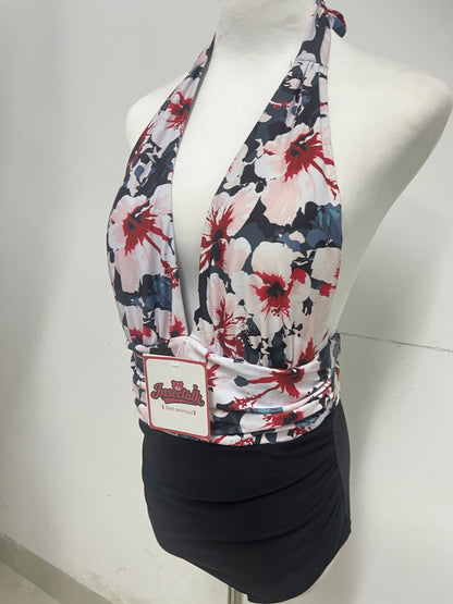 【Insectalk Floral Halter Swimsuit】—— Bold, Feminine & Ready for Summer