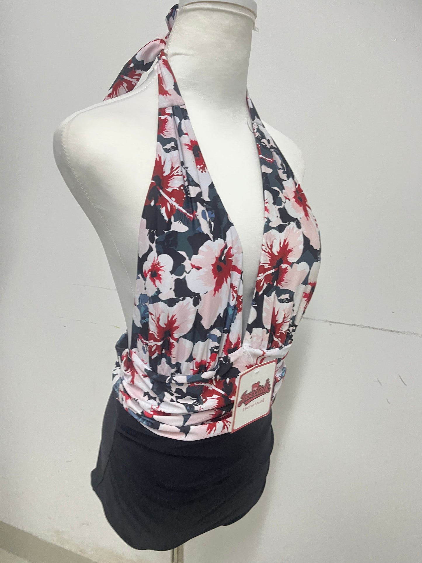 【Insectalk Floral Halter Swimsuit】—— Bold, Feminine & Ready for Summer