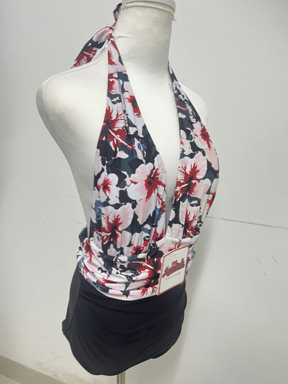 【Insectalk Floral Halter Swimsuit】—— Bold, Feminine & Ready for Summer