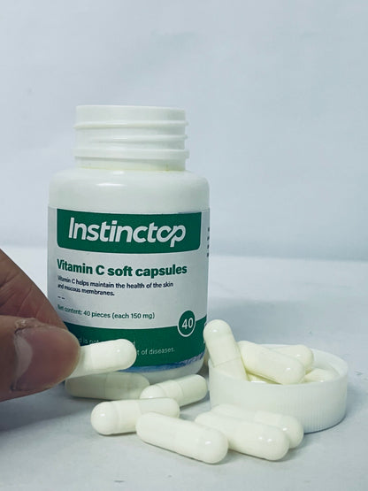 Instinctop Liposomal Vitamin C 1000mg,Softgels - Non-GMO Natural Liposomal Vitamin C Supplement That Promotes Healthy Skin - Immune System Booster for Adults, Supports Collagen Formation